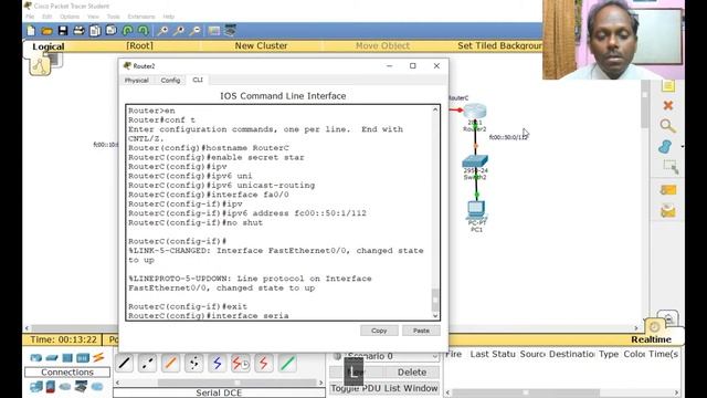 19. Cisco Networking - IPv6 Static route Configuration using Cisco Packet Tracer - Anand K смотреть онлайн