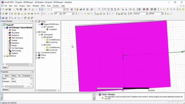 HFSS tutorial 2-Microstrip Patch Antenna with a cutting slot/ Coaxial feed/ how to cut slot in patc смотреть онлайн