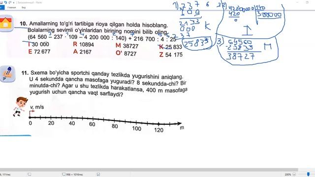 4  Sinf MATEMATIKA Darslik II Qism | UYGA VAZIFA