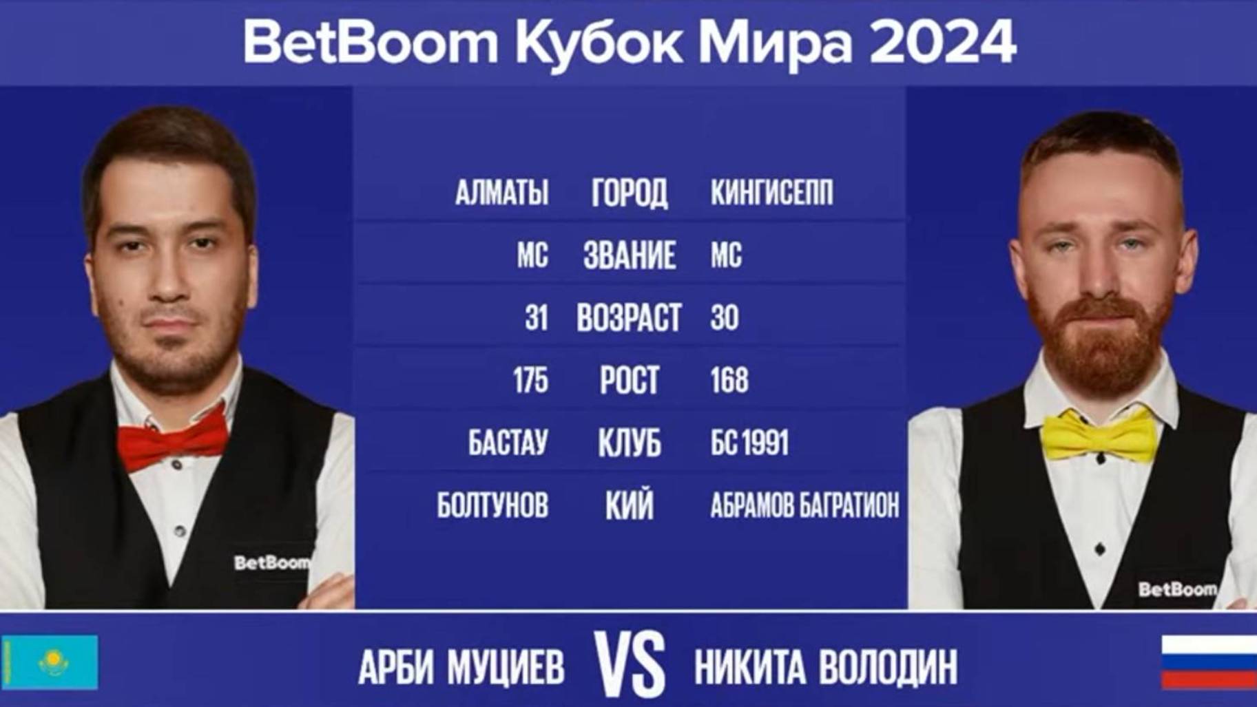 "BetBoom Кубок Мира 2024". А.Муциев (KAZ) - Н.Володин (RUS). Св.пирамида с продолжением. 08.10.24. смотреть онлайн