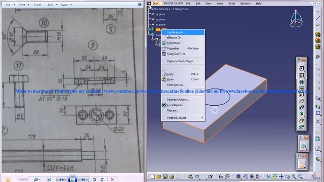 Catia V5 Tutorial|P9 How to Create & Assemble Lathe Slide Rest|Mechanical Design Engnineering смотреть онлайн