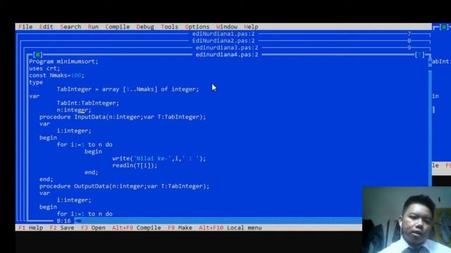 Program Pascal Sorting смотреть онлайн