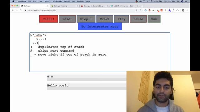 Befunge - The 2d programming language смотреть онлайн