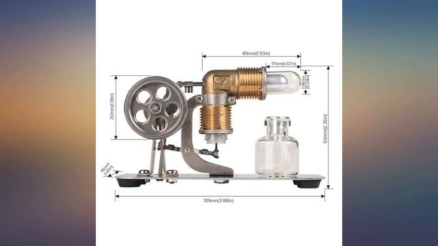ELENKER Mini Hot Air Stirling Engine Motor Model Educational Toy Kits review смотреть онлайн