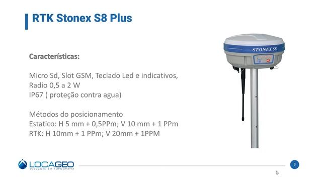 Vídeo demonstrativo das especificações do RTK Stonex S8 Plus смотреть онлайн