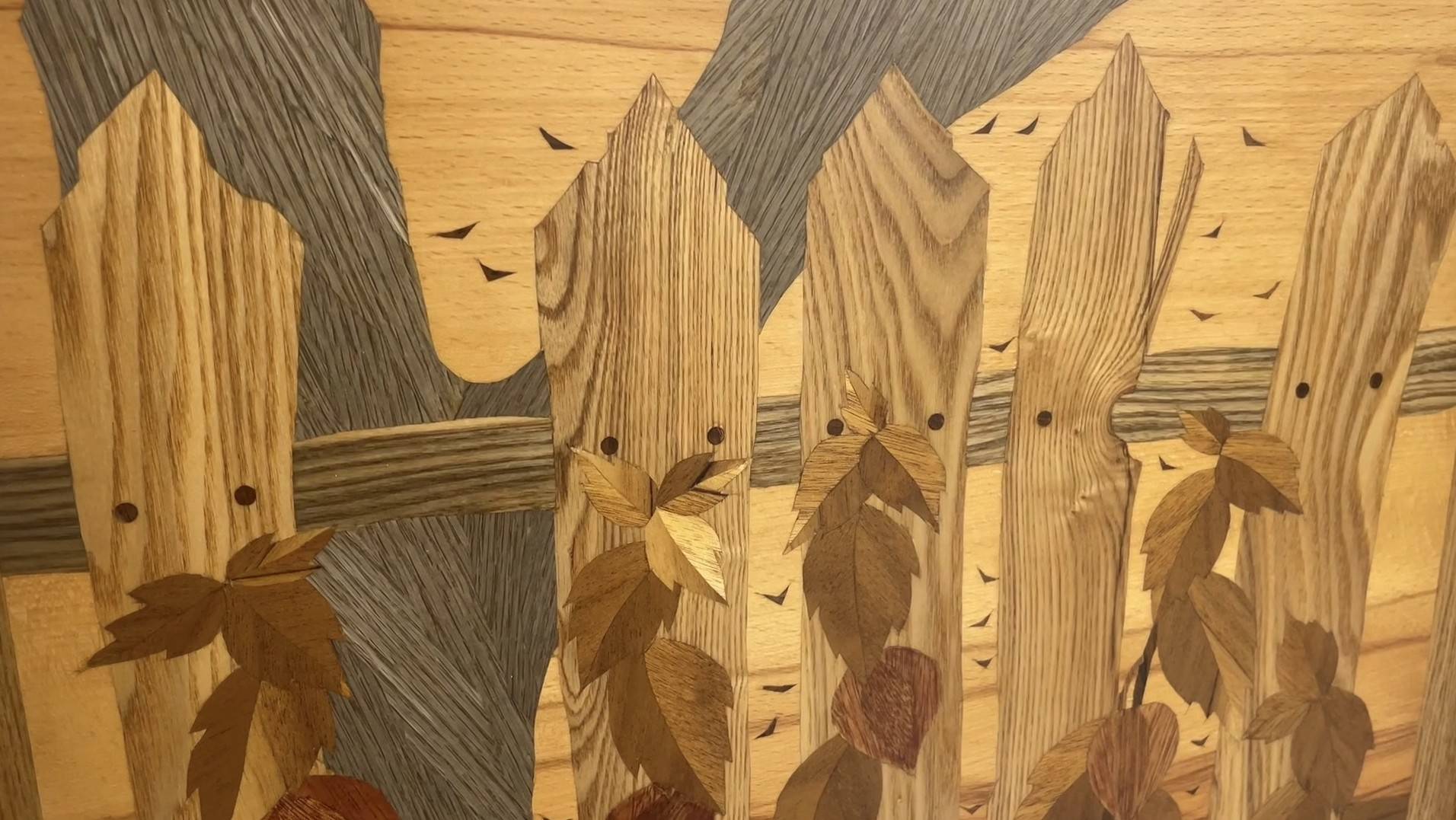 МАРКЕТРИ. Выставка работ Олега Мартынюка в технике мозаики из шпона. Январь 2025 г. смотреть онлайн