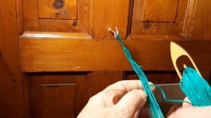 Плетение прямоугольной сети с квадратными ячейками.