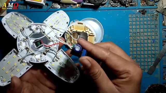 how to repair foldable fan blade led bulb | repair led bulb blinking problem | dead led bulb repair смотреть онлайн