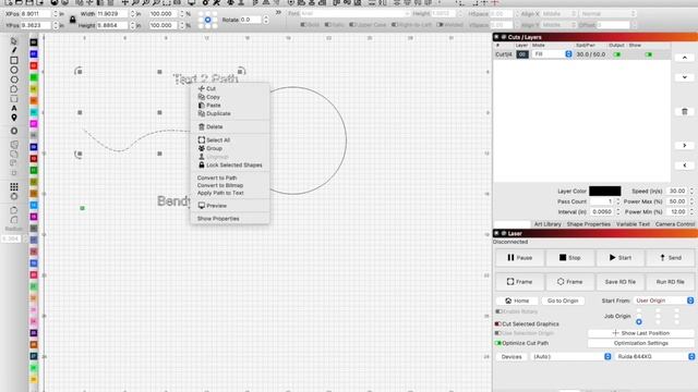 How to.. Lightburn Text to Path / Bendy Text смотреть онлайн