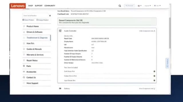 PC Support Lenovo Diagnostic Solutions in support site смотреть онлайн