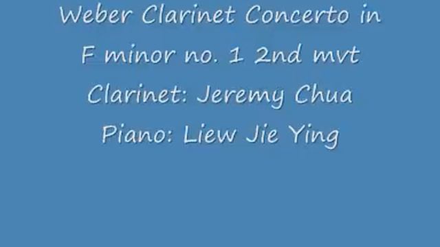 Weber Clarinet Concerto in F minor 2nd mvt смотреть онлайн