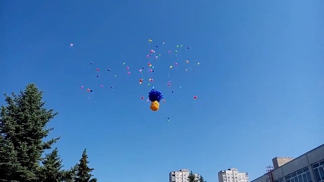Запуск шаров выпускниками 2017 года. Харьковский лицей 161 "Импульс" (2) смотреть онлайн