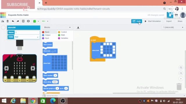 Lighting up Micro:bit led Matrix using Tinkercad code block/How to use micro:bit in tinkercad смотреть онлайн