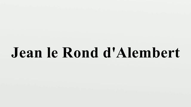Jean le Rond d'Alembert смотреть онлайн
