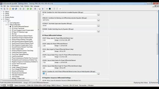 SEL411L Transmission Protection Relay "Differential Protection Settings, Logic and Alpha Plane C/Cs смотреть онлайн