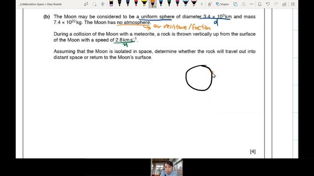 MJ18 P42 Q1 Rock Escape From Moon | May/June 2018 | Cambridge A Level 9702 Physics смотреть онлайн