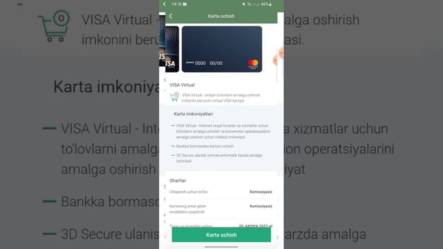 Mastercard Virtual Karta Ochish