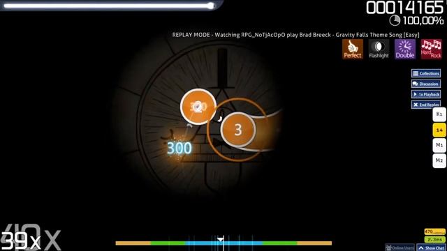 OSU-Gravity Falls Theme Song- Hard Rock, Double, Flashlight- Easy SS смотреть онлайн