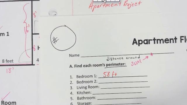 6th grade Apartment Perimeter and Area PROJECT смотреть онлайн