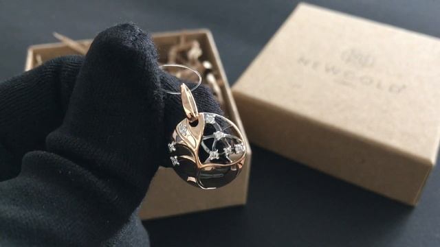 !Подвеска 097309 из красного золота 585 пробы с фианитами смотреть онлайн