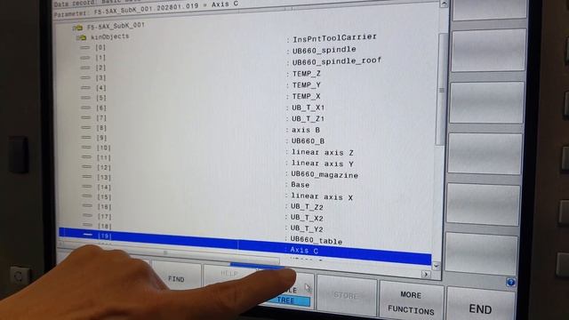 Heidenhain TNC640 Kinematic Compensation Setting Parameters' Position For Feeler UB660