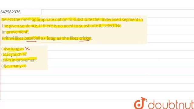 Select the most appropriate option to substitute the underlined segment in the given sentence. I... смотреть онлайн
