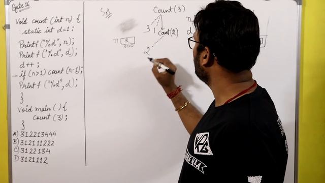 GATE 2016 Question on Static variable and Recursion Solved || GATE PYQ || GATE CS/IT смотреть онлайн