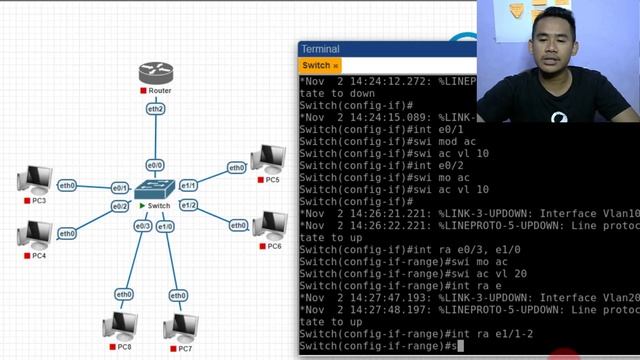 VLAN MikroTik Router #PNETLab смотреть онлайн
