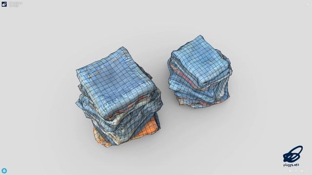 Pile of Jeans - low poly PBR 3d model смотреть онлайн