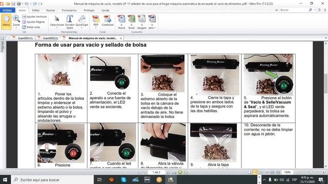 Manual en español máquina de vacío Vacuum Sealer modelo LP 11 смотреть онлайн