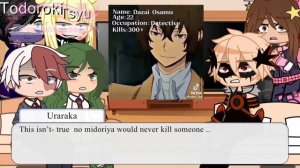 MHA REACTS TO DEKU’S FUTURE AS DAZAI OSAMU 🌱 || Read description 🌸 || Pt 1