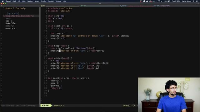 OS Concepts: C Memory Layout смотреть онлайн