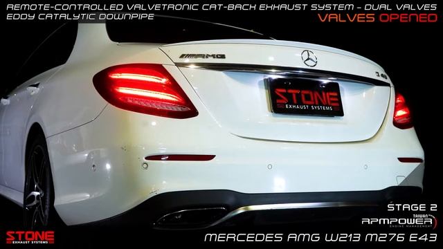 Mercedes-Benz M276 W213 E43 with Stone Exhaust Eddy Catalytic DP + Valvetronic Cat-back System soun смотреть онлайн
