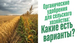 Сельскохозяйственное органическое удобрение.