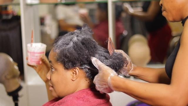 First TiME Virgin Relaxer | HOW TO RELAX NATURAL HAIR TYPE 4 VIRGIN HAIR Relaxer On Natural Hair смотреть онлайн