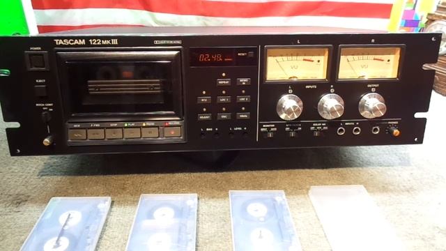 DEMO OF VINTAGE PRO TEAC TASCAM 122 MK III STEREO CASSETTE TAPE DECK SERVICED FOR SALE смотреть онлайн