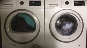 Wash & Dry Race Siemens WM14T492GB/72 Cottons 60 Vs Siemens WT46G491GB/12 Cottons Cupboard Extra Dr