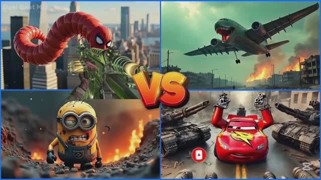 Танк-монстр Молния Маккуин против ЧЕРВЯ-ПАУКА против зараженного неба, но с монстром-пауком против м смотреть онлайн