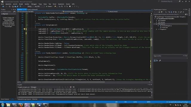 06 - DirectX + C# 3D Terrain Generator Tutorial (Rotation around the Y-axis) смотреть онлайн