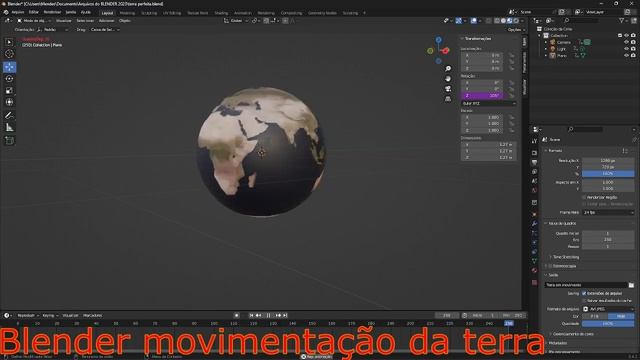 Blender Planeta Terra em movimento continuo смотреть онлайн