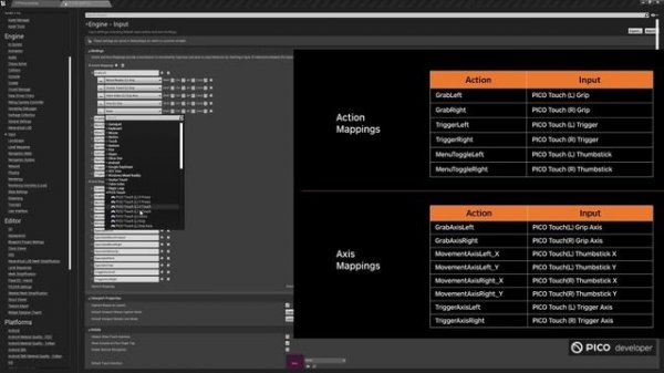 Setting up Controller Input For PICO Headsets - Unreal Engine (Input Mappings & Enhanced Input)