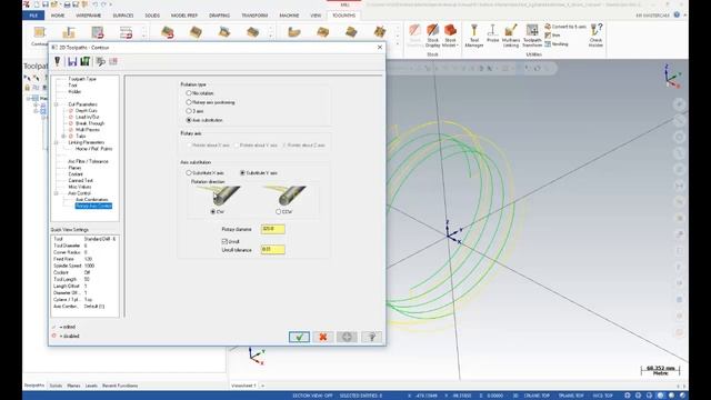 Mastercam for beginners 003 4D Axis Milling Toolpath смотреть онлайн