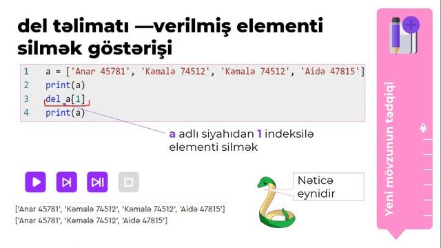 7-ci sinif M5D3 Siyahının elementləri üzərində iş (şagirdlər üçün) смотреть онлайн