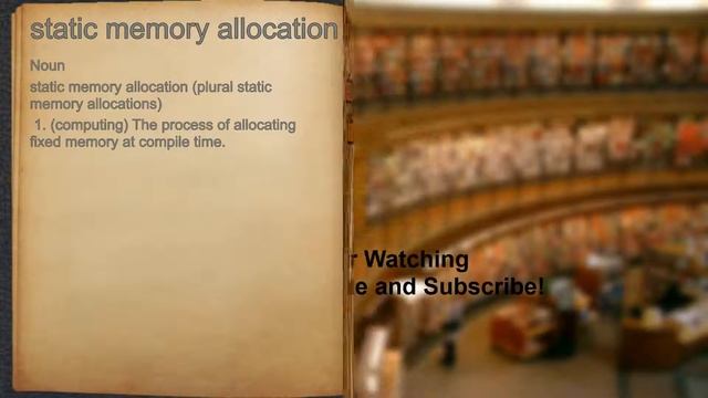 What does static memory allocation mean? смотреть онлайн