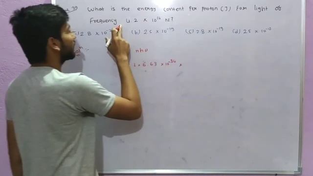 What is the energy content per photon (J) for light of frequency 4.2 × 10^14 Hz.|| Shan chemistry|| смотреть онлайн