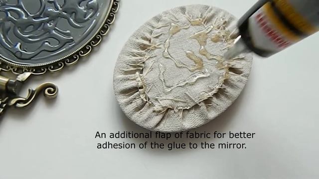 hand mirror with satin stitch embroidery work in vintage style handmade stitching DIY смотреть онлайн