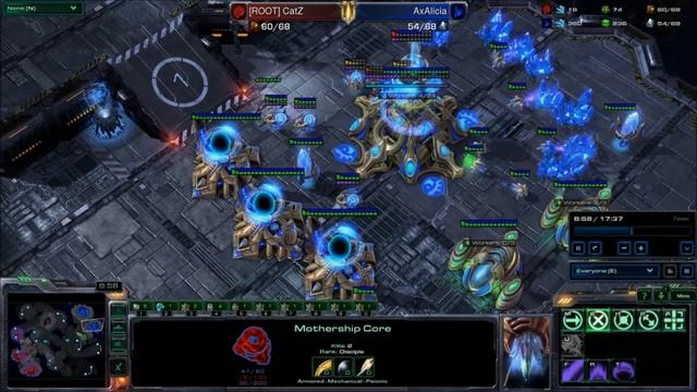 Starcraft 2 Heart of the Swarm: ROOTCatZ vs AxAlicia PvZ at TeamStory Cup смотреть онлайн