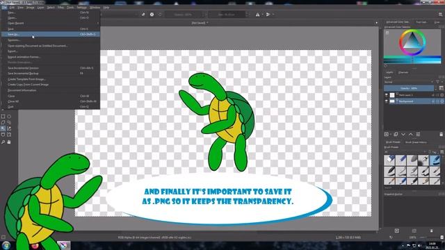 Transparent background for drawing in Krita смотреть онлайн