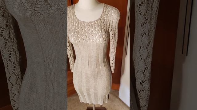 Летнее белое платье крючком и льняное платье спицами .