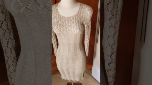 Летнее белое платье крючком и льняное платье спицами .